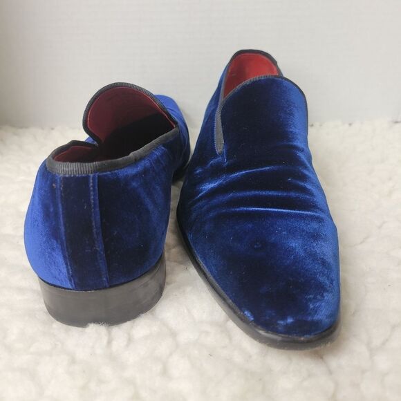 Magnanni 'Dorio' Mens Smoking Loafer Size 7 Blue Velvet Shoes - Picture 7 of 12